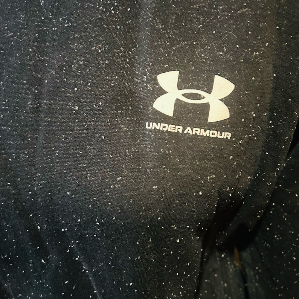 Under Armour Loose Women's Black With White Specks Long Sleeve Sweatshirt, XXL - Picture 3 of 5
